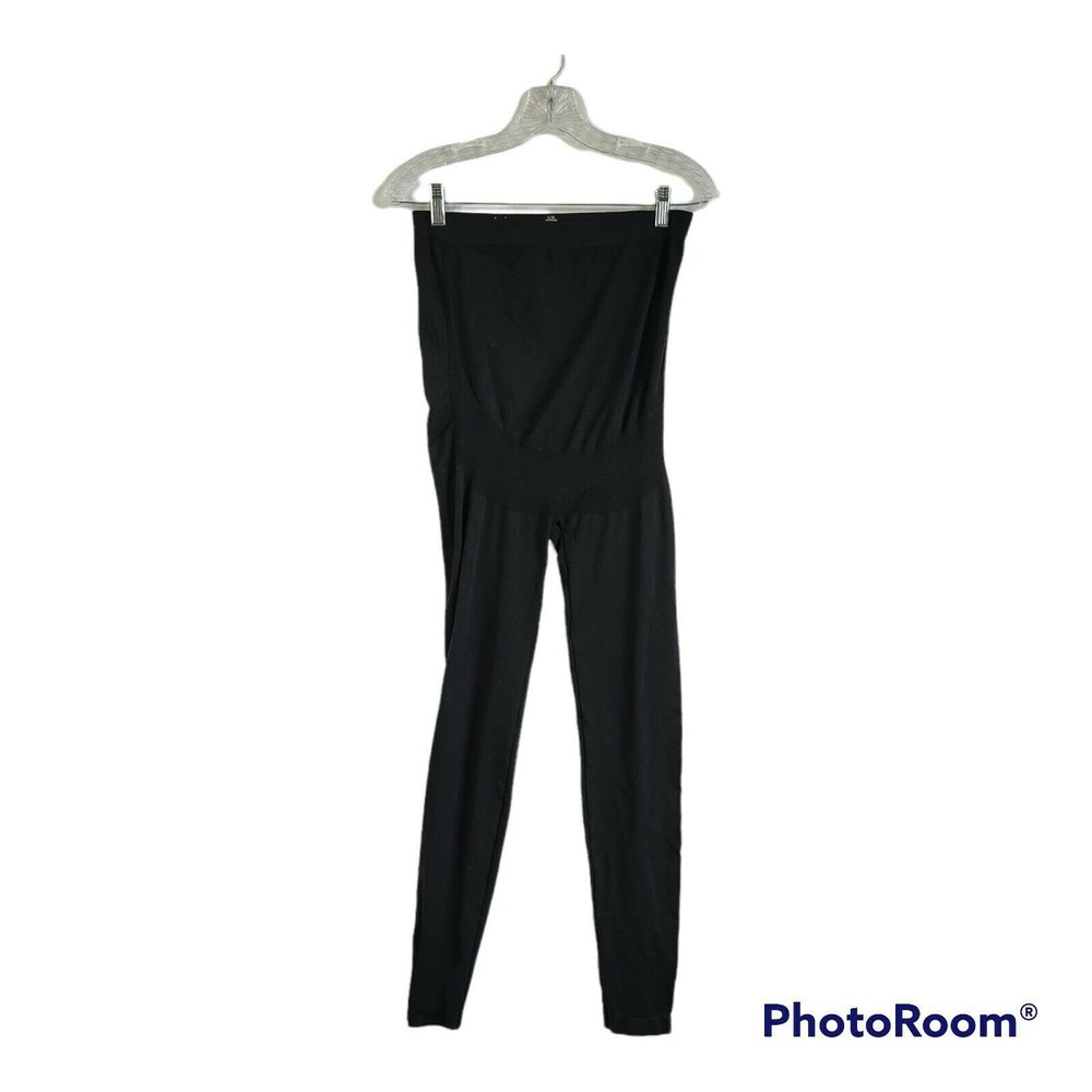 Preggo Maternity Leggings Size L/XL Black Over The Belly Stretch High Rise Bump